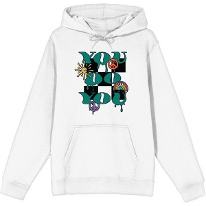 Positive Vibes You Do You Adult Long Sleeve Hoodie - 1 of 2