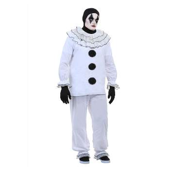 HalloweenCostumes.com 2X  Men  Men's Plus Size Vintage Pierrot Clown Costume, Black/White