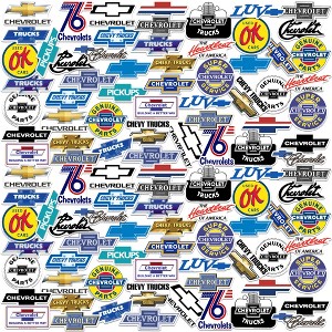 Chevrolet Branding 100ct Vinyl Large Deluxe Stickers Variety Pack - 1 of 4