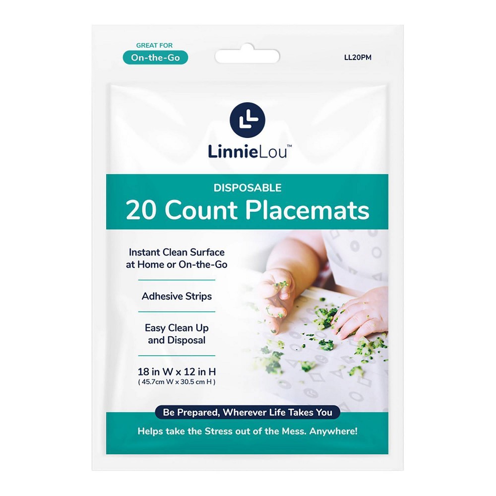 LinnieLou Disposable Feeding Placemats - 20ct