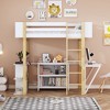 NicBex Twin Size Bunk Bed with Foldable Desk Wooden Bed Frame with Storage Shelves, Ladder and Full Length Guardrail, No Box Spring Required - 2 of 4
