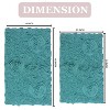 Bell Flower Collection Tufted Bath Rugs, Extra Soft and Absorbent, Non-Slip Bath Mats, Machine Washable Bath Mats,, 2 Piece Set(M+L), Turquoise - 3 of 4