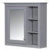 Chery Life 30'' x 28'' Wall Mounted Storage Cabinet, Bathroom Wall Cabinet with Mirror,Medicine Cabinet with 3 Open Shelves - 3 of 4