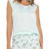 Casual Nights Women's Sleeveless Floral Lace Capri Pajama Set - 4 of 4
