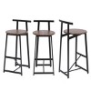 27.5" Bar Stools Set of 3,Modern Armless Bar Chairs with Metal Frame & MDF Seat for Kitchen Island Home Bar-Baofuwish - 3 of 4