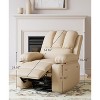 22'' Recliner Chai, Manual PU Leather Recliner with Cup Holders & Side Pockets, Ergonomic Design for Nursery, Living Room, Bedroom - 2 of 4
