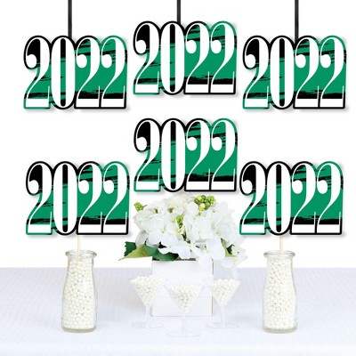 Big Dot of Happiness Green Grad 2022 - Best is Yet to Come - 2022 Decorations DIY Green Graduation Party Essentials - Set of 20