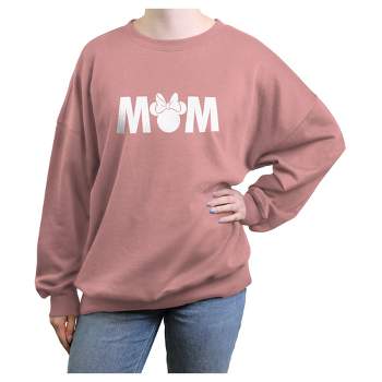 Junior's Women Mickey & Friends Mother's Day Minnie Mouse Mom Silhouette Sweatshirt