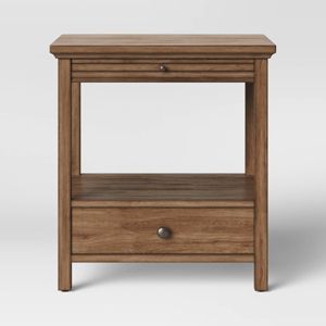 Shelburne Nightstand With Drawer Shelf Brown Threshold Target