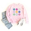 Simply Sage Market Women's Graphic Sweatshirt Stacked Smiley Faces - 2 of 2