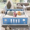 Lyngins Classic Car-Shaped Platform Bed, Twin Size Bed Frame with Decorative Wheels, Doors & Windows, Pine Wood Toddler Bed, Slatted Rail Supports - 3 of 4