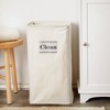 Juvale 5 Piece Large Collapsible Laundry Hamper with 2 Removable Liner Bags and Folding Frame (Beige, 13 x 23 In) - 2 of 4