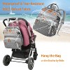 Itopfox Waterproof Diaper Backpack with Changing Station & USB Port, Large Capacity Baby Bag for Moms & Dads, Grey - 4 of 4