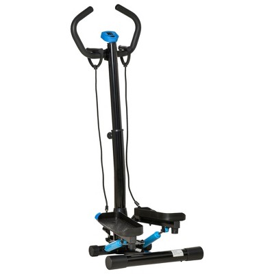 Soozier Twist Stepper Machine with Resistance Bands, Adjustable Workout  Fitness Equipment with Handle Bar and LCD Display for Home Gym Exercise