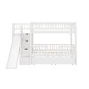 Whisen Twin over Twin Bunk Bed with Storage Staircase, Slide and 2 Drawers - 4 of 4