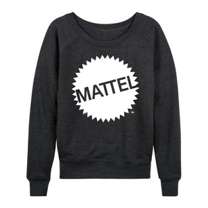 Women's - Mattel - Mattel Original Logo Lightweight French Terry Wide Neck Long Sleeve Shirt - 1 of 4