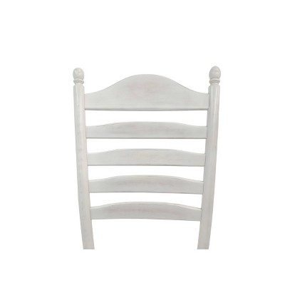 Whitman Whitewash Solid Wood Ladderback Side Chair