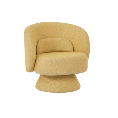 Vynxaria 360¡ã  Accent Chair ¨C Modern Barrel Chair with Toss Pillows