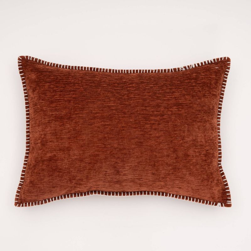 Oversize Junoesque Chenille Whipstitch Throw Pillow - Evergrace, 1 of 14