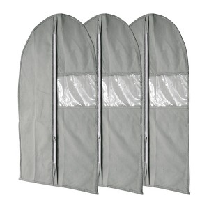 Unique Bargains Dustproof Transparent Window Garment Bag 3 Pcs - 1 of 4