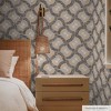 Tempaper & Co. 56 sq ft Faux Grasscloth Fans Peel and Stick Wallpaper Bronze - 3 of 4