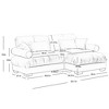 93.7" Velvet Modular L-Shaped Sectional Sofa with Bolstered Armrests and Ottoman for Small Living Room - 4 of 4