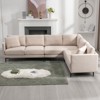 Mjkone Luxury 107"W*81.5''D Linen L-shaped Couch,6-Seat Oversized Sectional Sofa Couch With Corner Sofa - 2 of 4