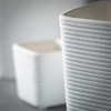 Sullivans Ribbed Square Ceramic Planter Set of 3, 6"H, 5.25"H & 3"H White - 2 of 4