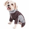 Pet Life (R) Active 'Warm-Pup' Heathered Performance 4-Way Stretch Two-Toned Full Body Warm Up - 3 of 4