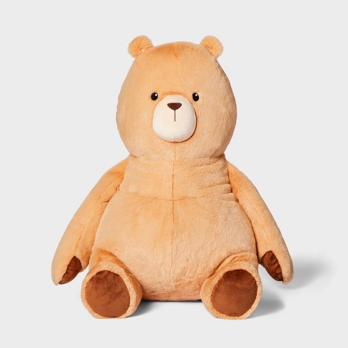 Vintage Classic Brown Teddy Bear Plush Stuffed Animal With Huge