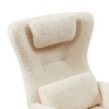 CAVINAS Cashmere Fabric Glider Rocking Chair with High Backrest,Modern Upholstered Rocking Chairs,Nursery Accent Chair for Bedroom - 3 of 4