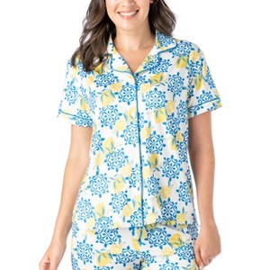 Hello Mello Women's Carried Away Lounge Short Sleeve Shirts Pajama Tops - 1 of 3