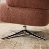Lyngins Swivel Accent Chairs with Curved Backrest,Upholstered Swivel Reading Chairs with Steel Feet,Linen Sofa Chairs for Bedroom,Living Room - 4 of 4