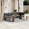 vidaXL Garden Sofa Set Gray - 2 of 4