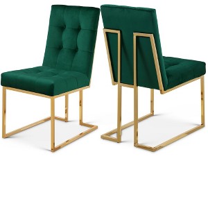 Meridian Furniture,Pierre Velvet Dining Chair, Set of 2 - 1 of 4