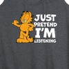 Women's - Garfield - Pretend Im Listening Graphic Racerback Tank - 2 of 4