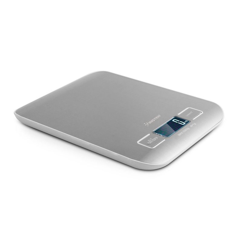 Insten Digital Food Kitchen Scale in Grams & Ounces - 1g/0.1oz Precise Upto 11lb (5000g) Capacity, Silver, 3 of 10