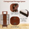 FDW Wooden Jewelry Storage with 7 Drawers and Makeup Mirror, Brown - 4 of 4