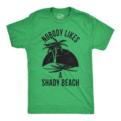 Мужские футболки Crazy Dog T-Shirts, Inc. Mens Shady Beach Funny Shirts Vacation Funny Vintage Novelty Hilarious T shirt - Crazy Dog Men's T Shirt For Summer Vacation Green S