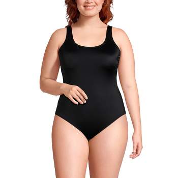 Lands' End Women's Plus Size Dd-cup Chlorine Resistant Scoop Neck Soft Cup  Tugless Sporty One Piece Swimsuit : Target