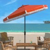 Milan Fringe 9Ft Crank Push Button Tilt Umbrella - PAT8008 - Safavieh - 2 of 4