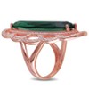 EVERLY JEWELRY |Rose Plated Sterling Silver 35 CT TGW Cubic Zirconia and Green Cubic Zirconia Fashion Ring - 2 of 4