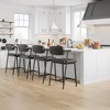 Set of 2/4 Counter Height Bar Stool with Back & Upholstered Wider Seat for Kitchen Island, Easy Assembly - 3 of 4