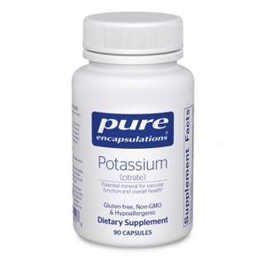 Pure Encapsulations Potassium (Citrate) - to Support Nerve & Muscle Function, Adrenals, Hormones, Heart Health & Energy* - 90 Capsules - 1 of 4