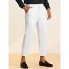 Lars Amadeus Men's Cropped Dress Pants Flat Front Solid Ankle-Length Trousers - 2 of 4