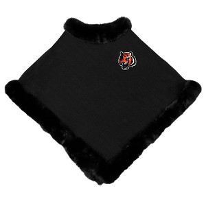 NFL Cincinnati Bengals Fur Trim Poncho - 1 of 4