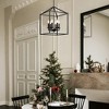 6-Light Matte Black Lantern Geometric Pendant - 2 of 4