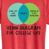 Women's - Instant Message - Venn Diagram College Short Sleeve Graphic T-Shirt - 2 of 4