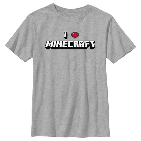 Boy's Minecraft I Heart Minecraft T-shirt : Target