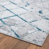 Luxe Weavers Modern Geometric Grid Turquoise 8x10 Area Rug, Indoor Textured Carpet - 3 of 4